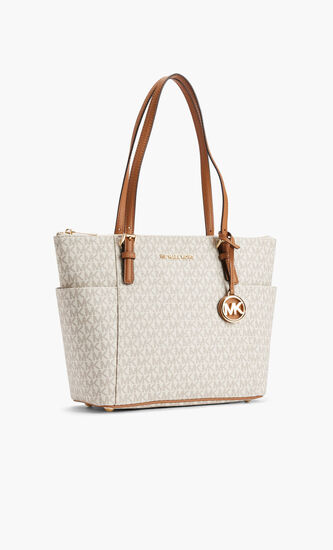 Jet Set Logo Zip Tote Bag