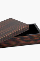 صندوق مستطيل الشكل مصنوع من خشب أبنوس ماكاسار