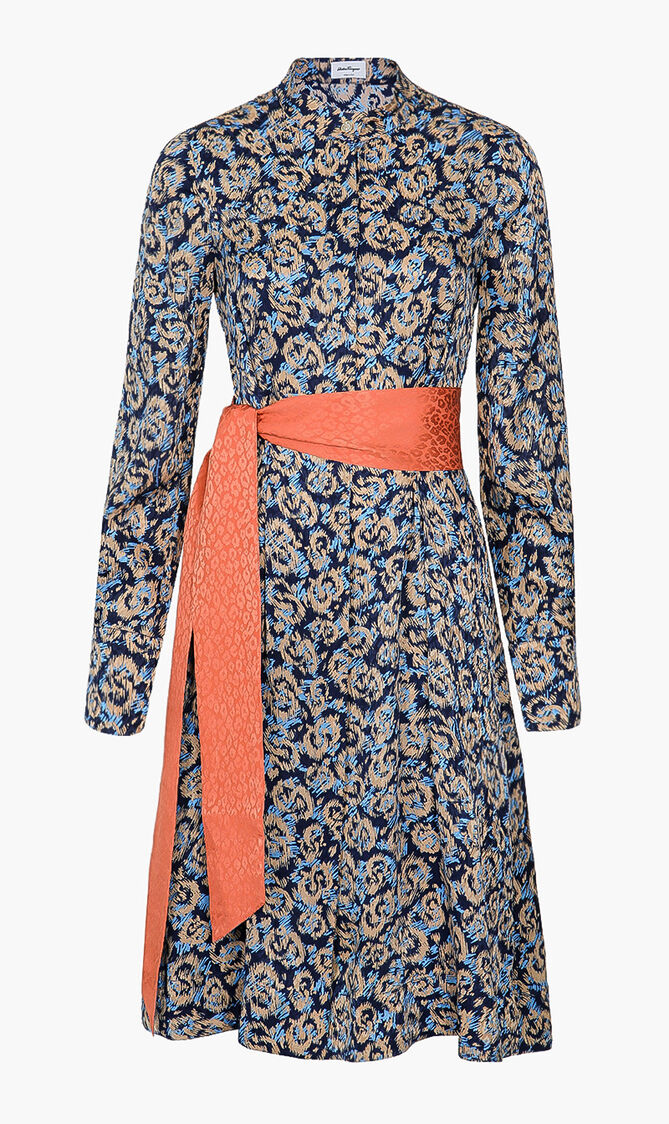 Printed Long Sleeve Dress
