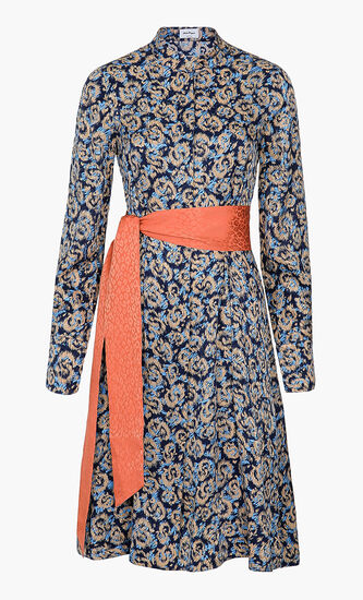 Printed Long Sleeve Dress