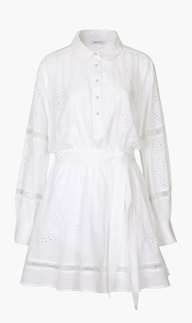 Collared Long Sleeves Dress