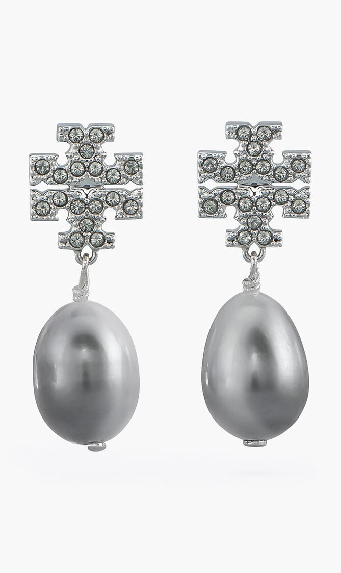 KIRA PAVE PEARL DROP EARRING