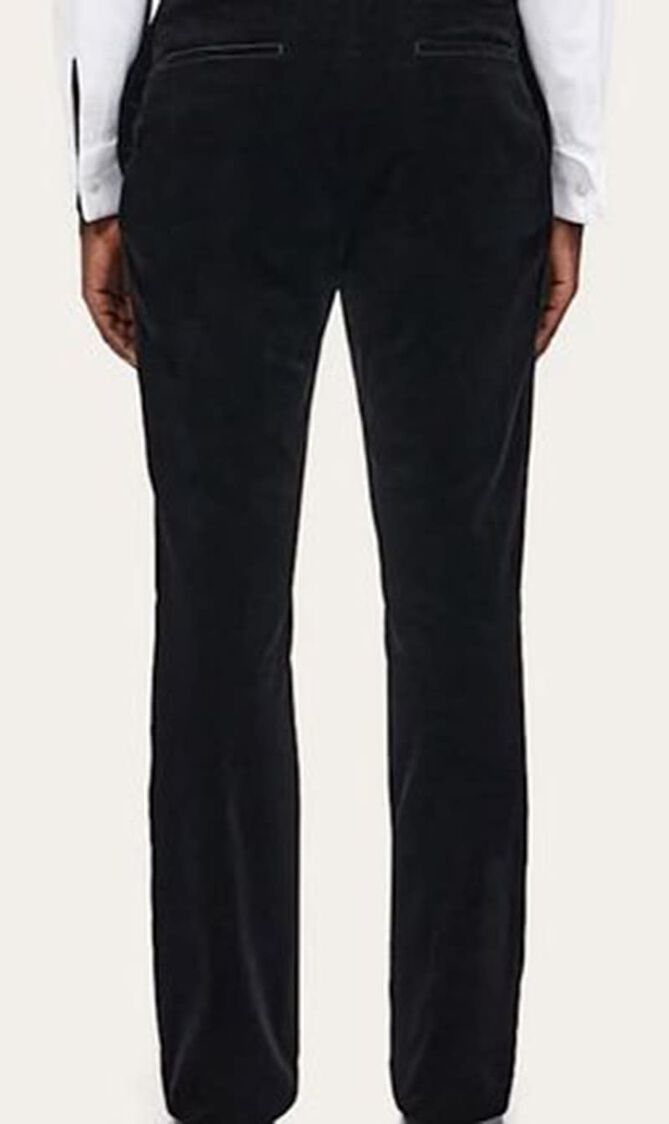 COTTON VELVET TROUSERS WITHOUT PLEATS