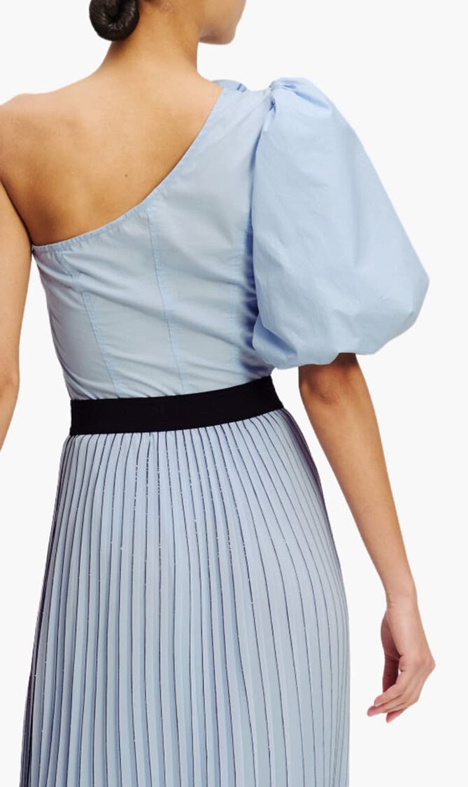 Flower One Shoulder Blouse