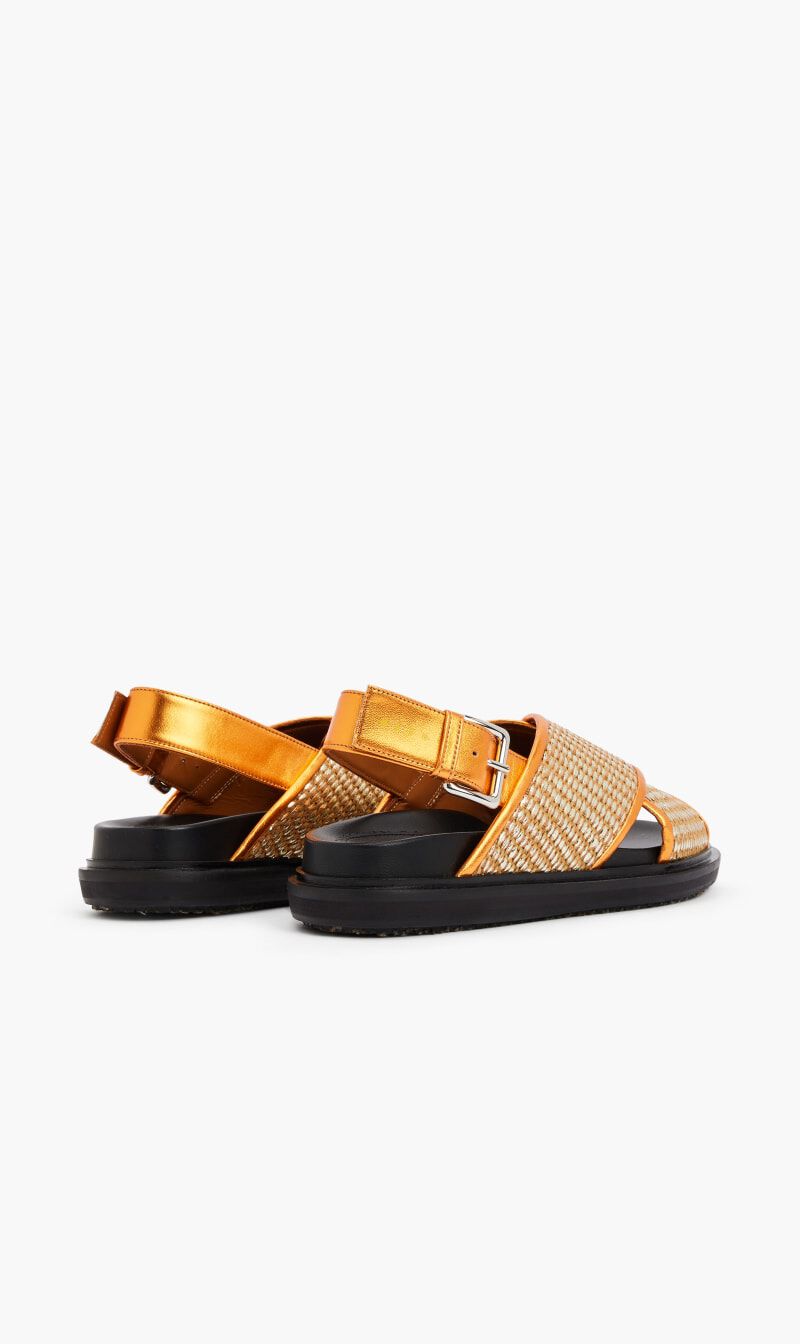 Buy MARNI Raffia Leather Sandals for AED 695.00 | The Deal