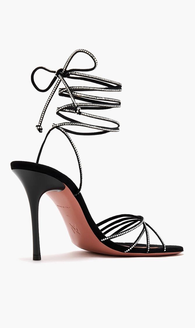 LORI CRYSTAL LACE UP 95 MM ROUNDED HEEL