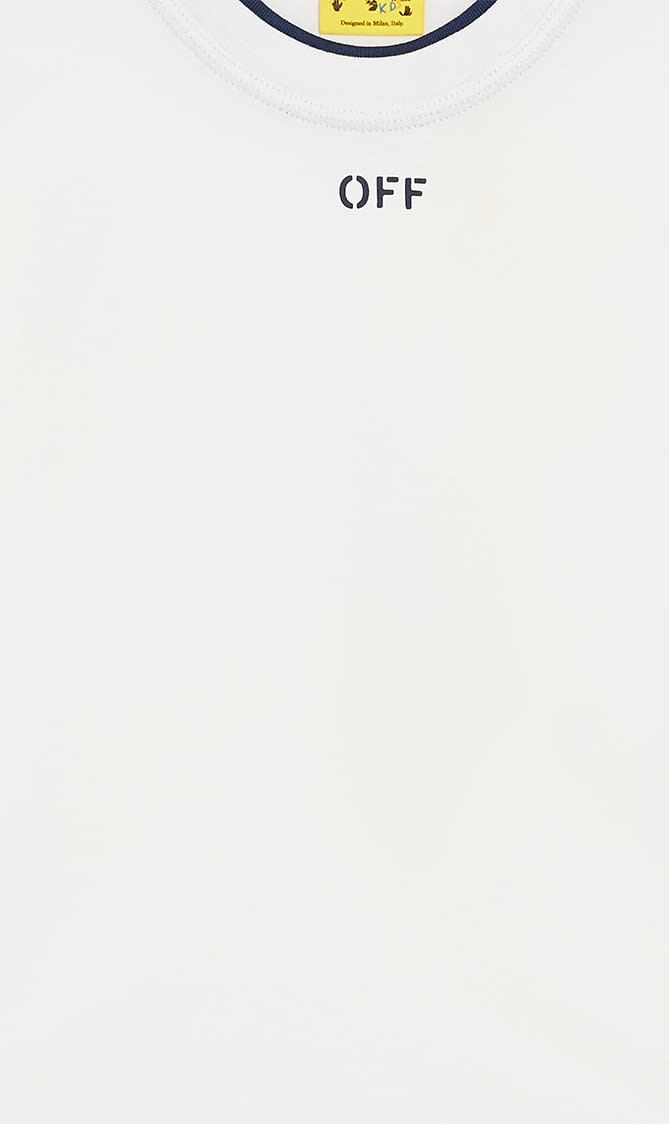 OFF STAMP CLEAR TEE S S WHITE NAVY BLU