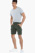 Forest Linen Pull On Shorts