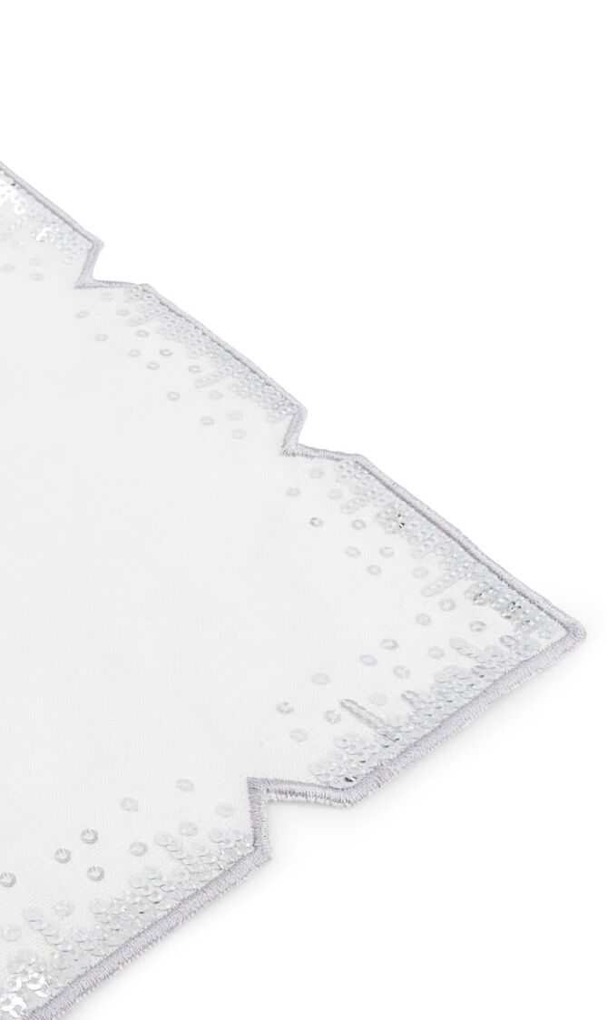 منديل المائدة لوكسر باللونين الأبيض والفضي