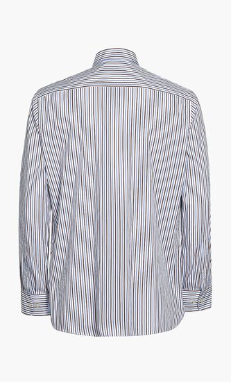 Two Color Multi Stripe Classic Fit Shirt