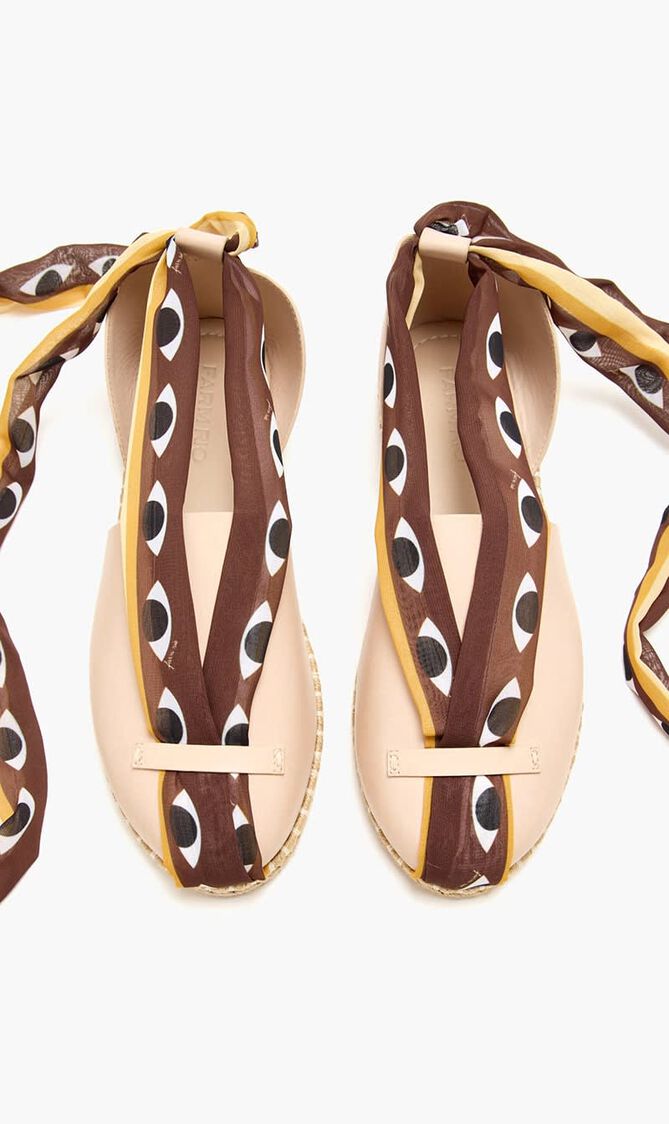 Blush Lace Up Espadrilles