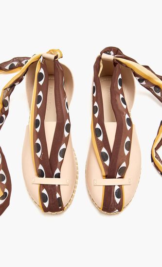 Blush Lace Up Espadrilles
