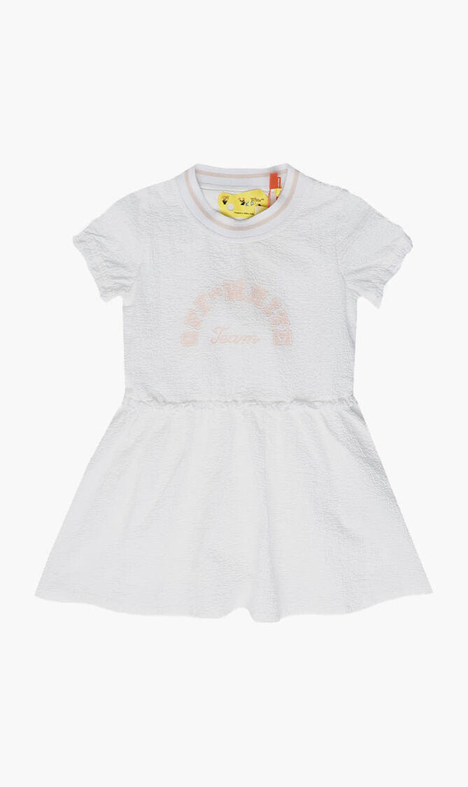 TEAM 23 TEE DRESS SS WHITE PINK