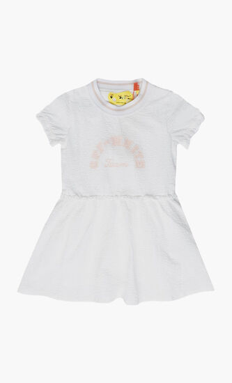 TEAM 23 TEE DRESS SS WHITE PINK