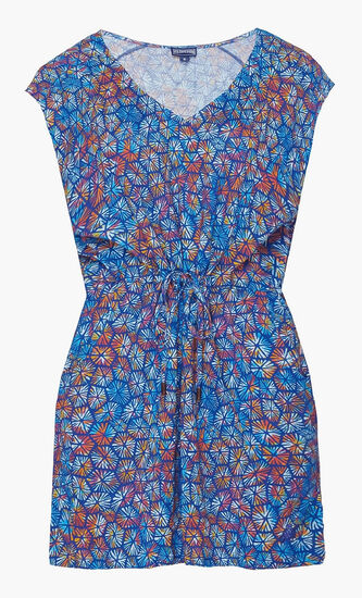 V Neckline Linen Dress