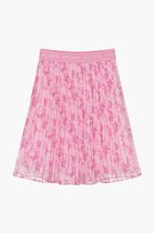 Pleated Floral Skirt