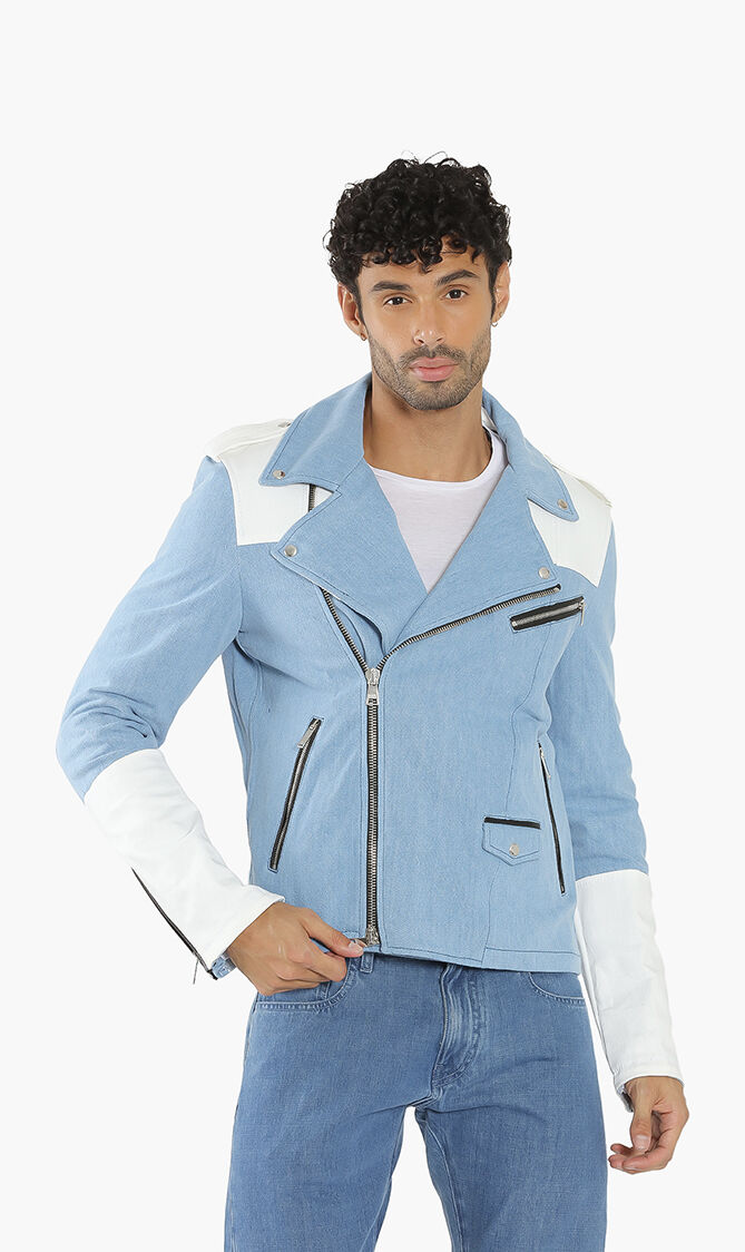 Colorblock outlet jean jacket