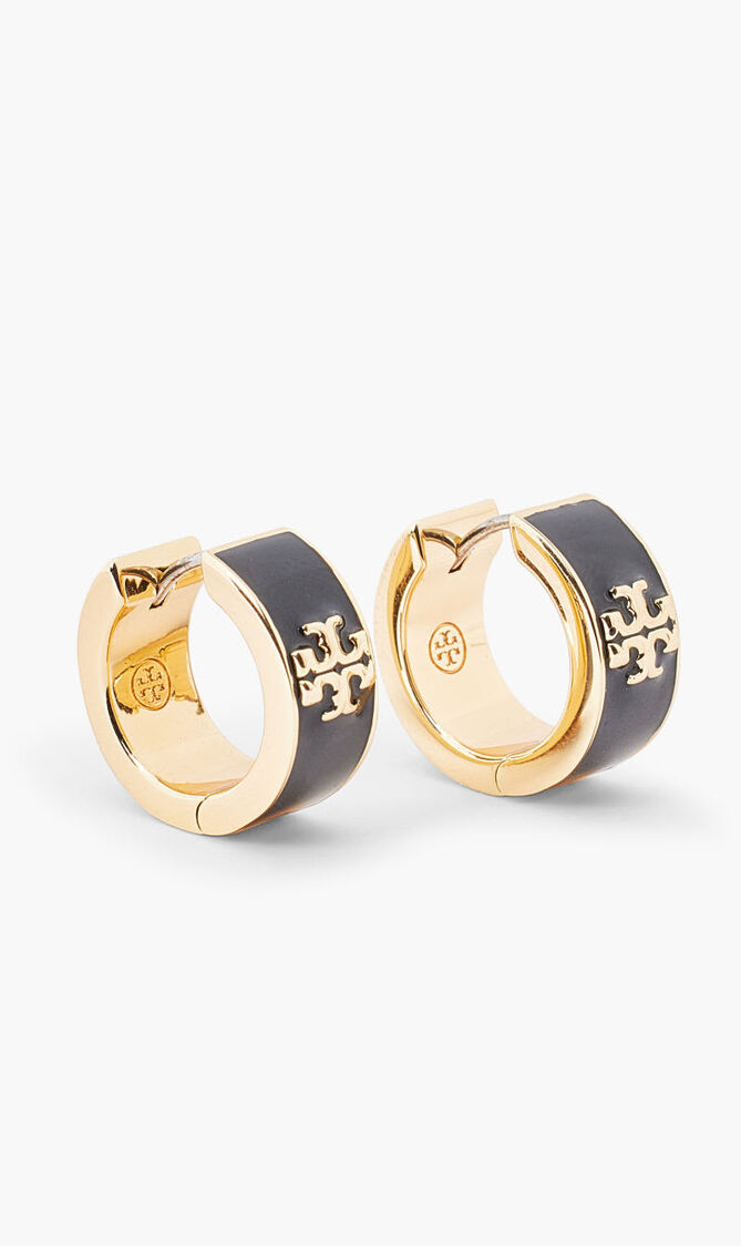 KIRA ENAMEL HUGGIE HOOP EARRING