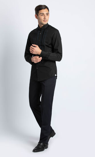 Pleated Long Sleeve Shirt