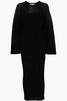 Lightweight Pleated Knit Dress