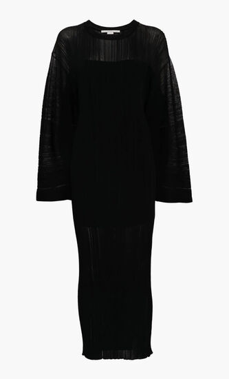 Lightweight Pleated Knit Dress
