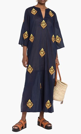 Embroidered Long Caftan