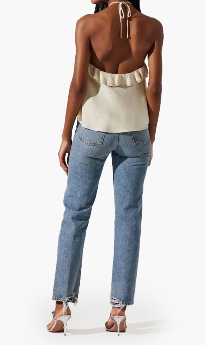 Alix Rosette Halter Neck Top