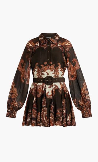 Omya Belted Mini Dress