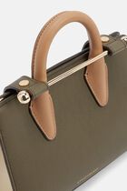 NANO TOTE TRI LEATHER KHAKI/CARAMEL/DIAMOND