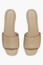 T MONOGRAM EMBOSSED SLIDE