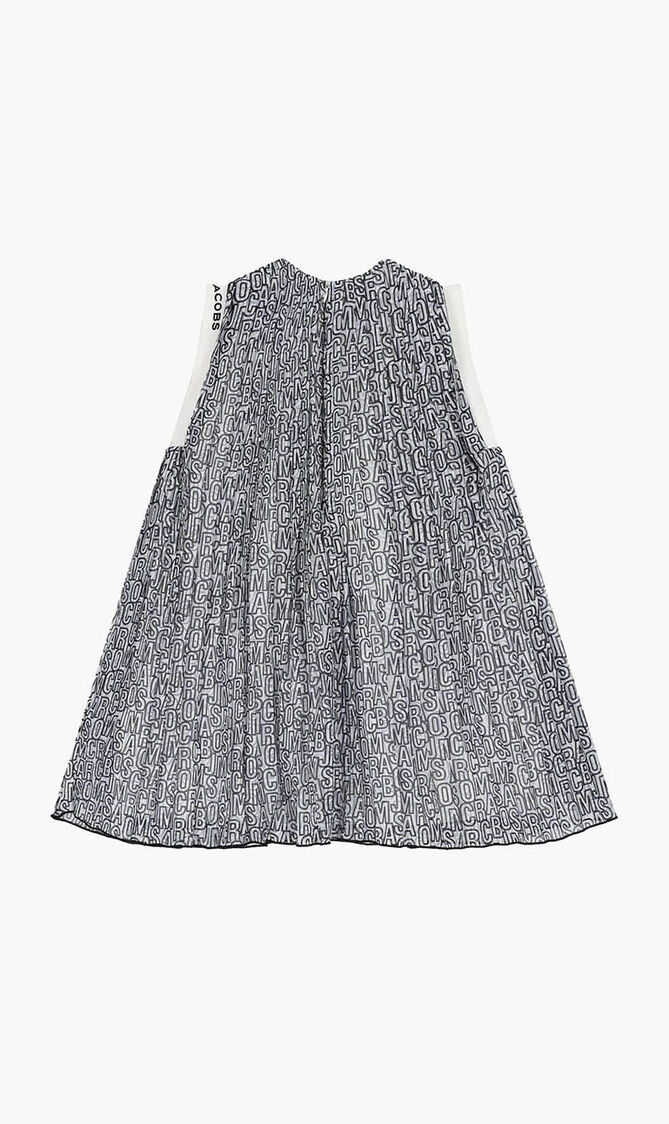 Logo Pleated Dress