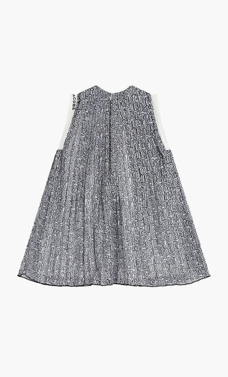 Logo Pleated Dress
