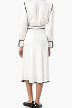 BW CONTRAST PIPING DRESS