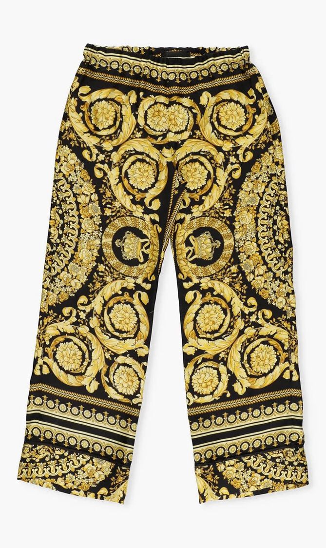 Baroque Pattern Wide Leg Pants