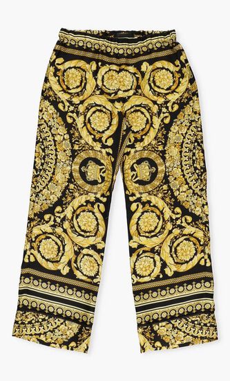 Baroque Pattern Wide Leg Pants