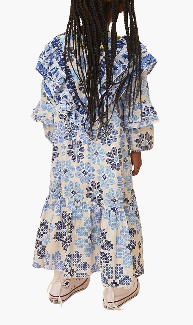 STITCHED FLOWERS CHILDRENS DRESS