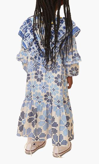 STITCHED FLOWERS CHILDRENS DRESS
