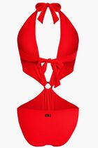 Jacquard Vichy Trikini One Piece Swimsuit