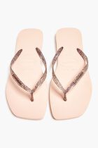 Slim Square Logo Flip Flops Slim Square Logo Flip Flops