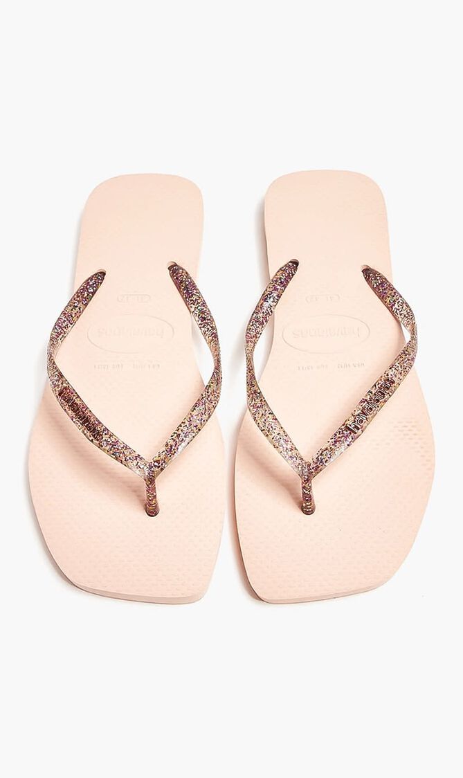 Slim Square Logo Flip Flops Slim Square Logo Flip Flops