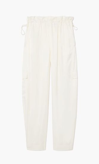 Oversized Satin Cargo Pants