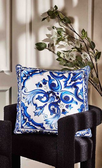 Blu Mediterraneo Fiore Piccolo Silk Twill Pillow