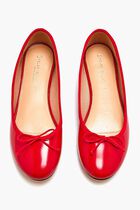 CHARLOTTE RED PATENT BALLET FLATS