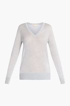 Silk Blend V Neck Sweater