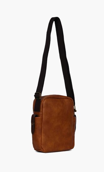 Solid Leather Crossbody Bag