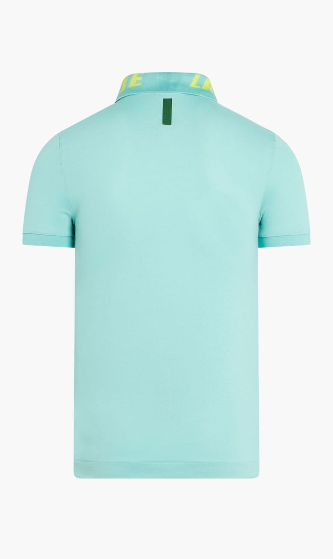 SHORT SLEEVED RIBBED COLLAR SHIRT