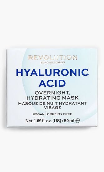 REVOLUTION SKINCARE HYALURONIC ACID OVERNIGHT HYDRATING FACE MASK 50GM