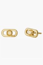 ASTOR LINK STUD EARRING GOLD STERLING