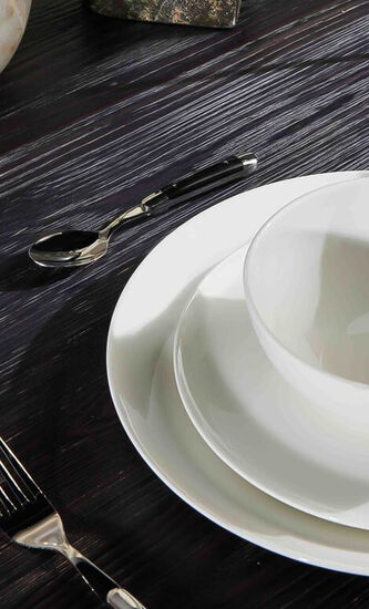 Set of 6 - Black Handle Coffee Spoons