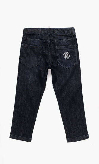 Embroidered Logo Jeans